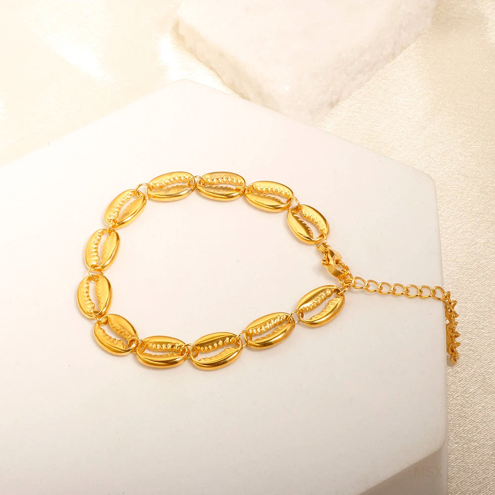 Pulseira Conchiglia Aura Dourada