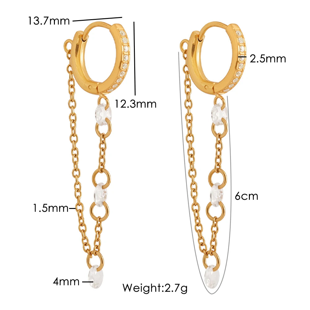 Brinco Argola com Corrente