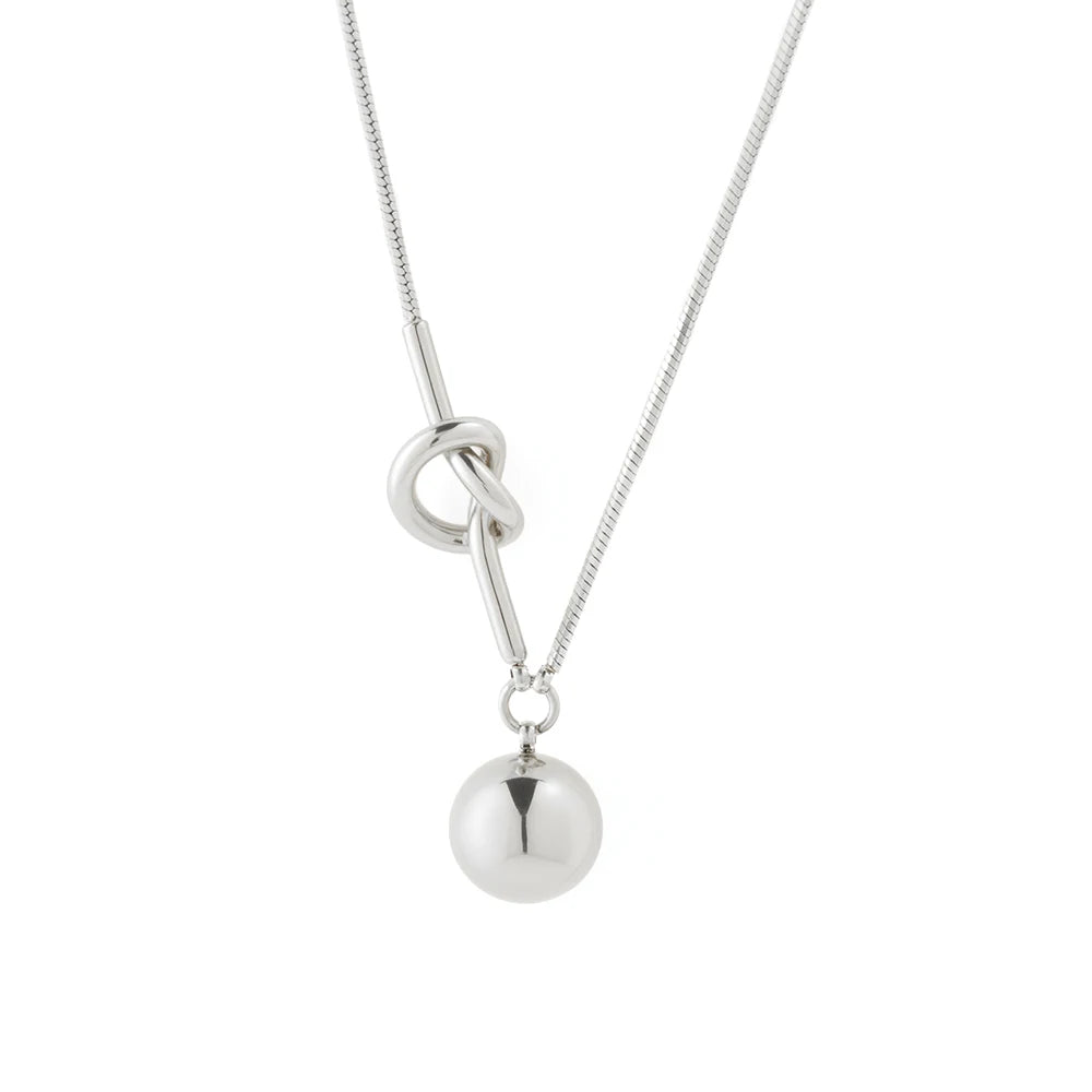 Colar Esfera Nodo Elegante