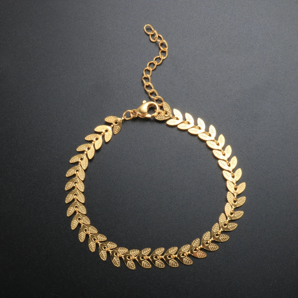 Pulseira Folha Linea Dourata