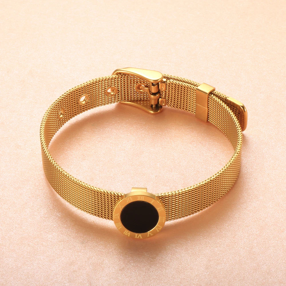 Pulseira Roma Eclipse Mesh Dourada