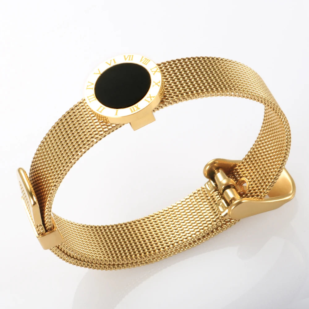 Pulseira Roma Eclipse Mesh Dourada