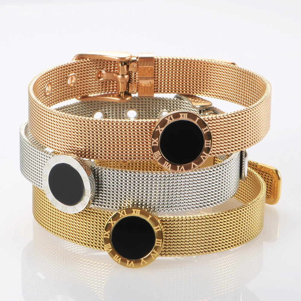 Pulseira Roma Eclipse Mesh Dourada