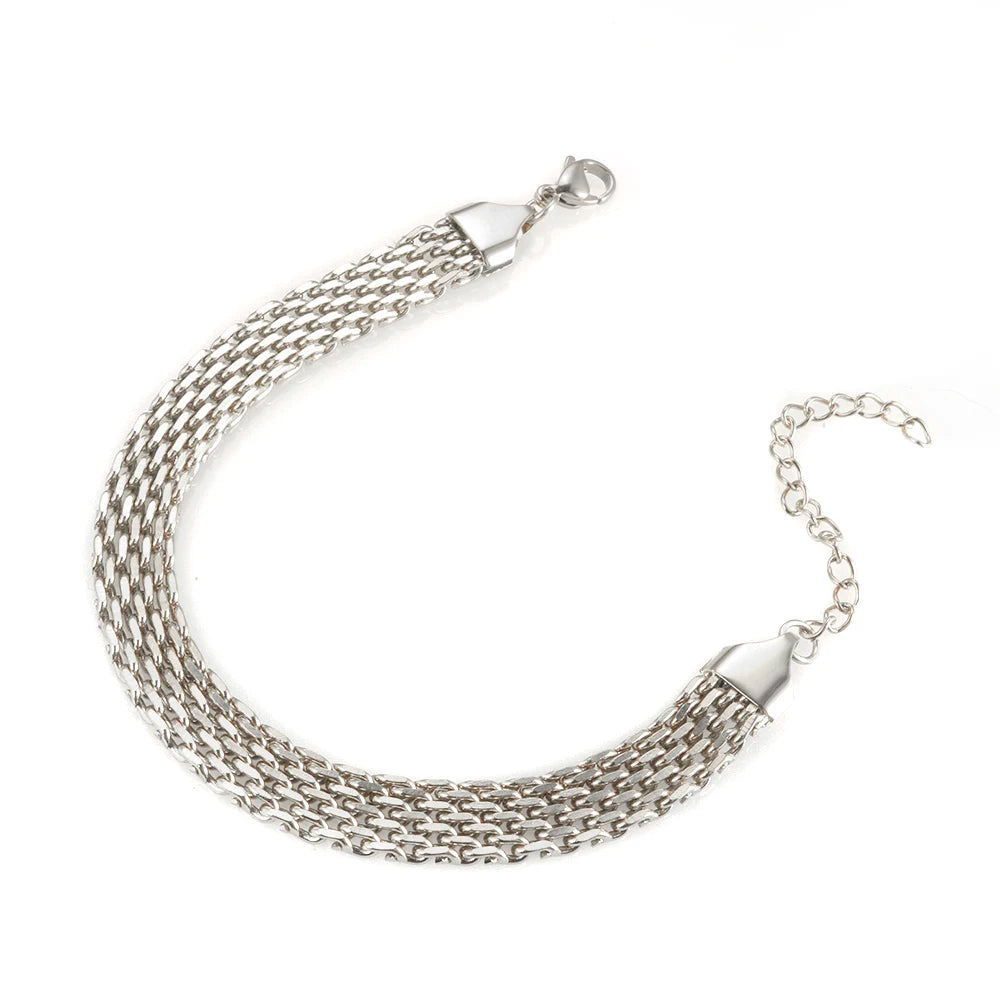 Pulseira Coração Mesh Dourado Milano