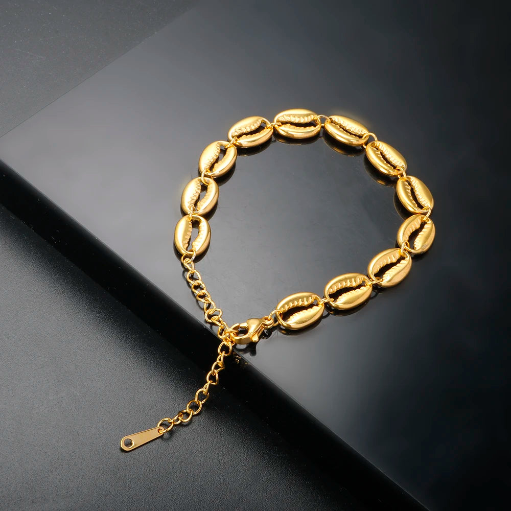 Pulseira Conchiglia Aura Dourada