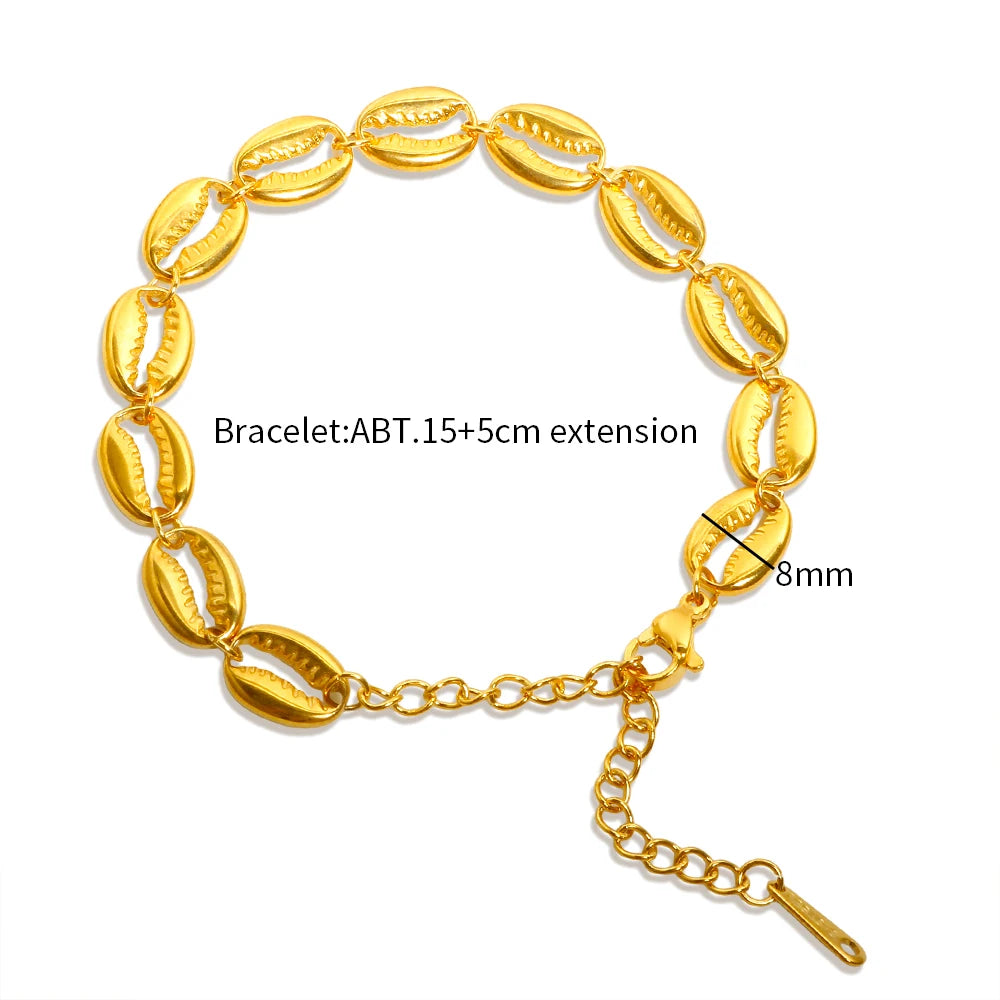 Pulseira Conchiglia Aura Dourada