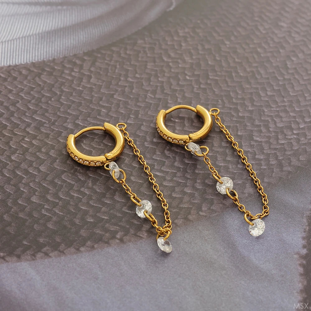 Brinco Argola com Corrente