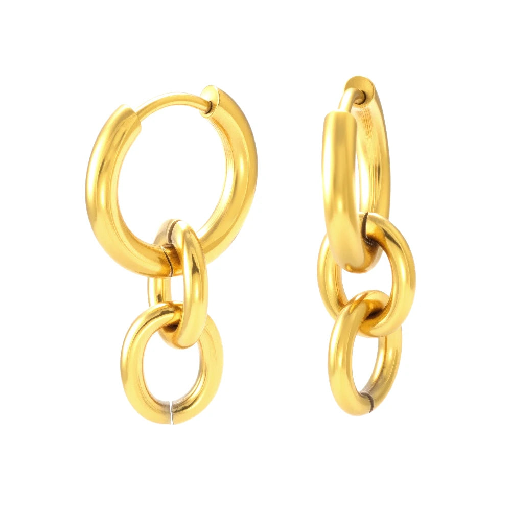Brinco Elos Sospesa Dourado