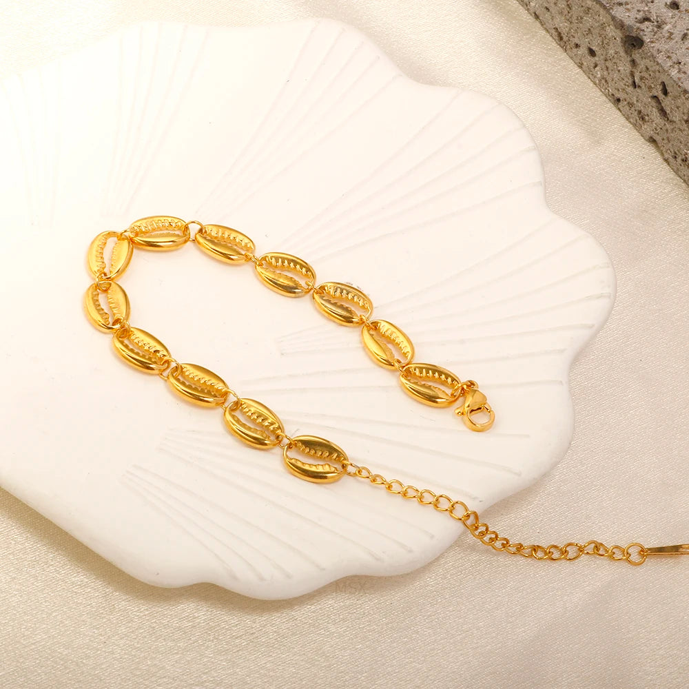 Pulseira Conchiglia Aura Dourada