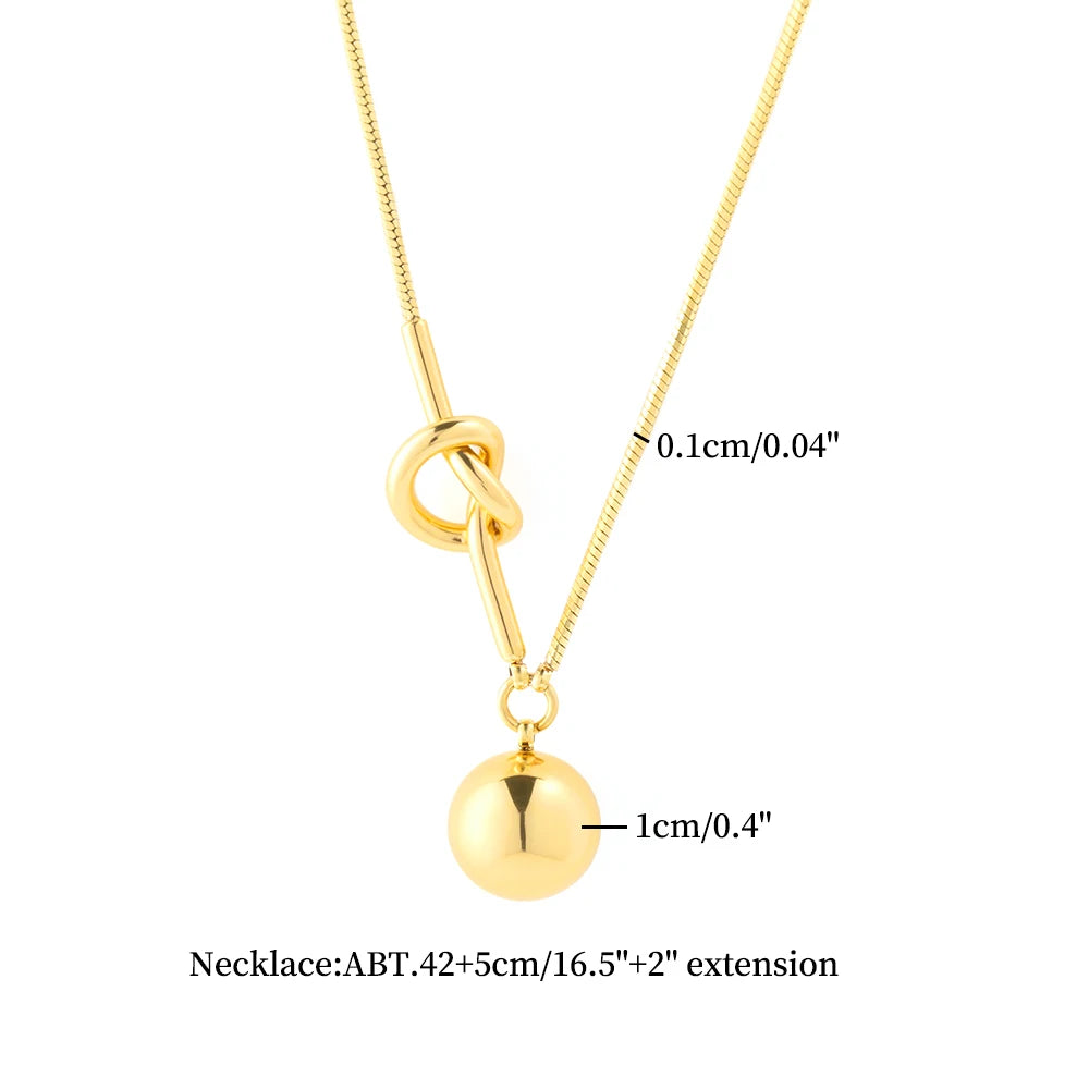 Colar Esfera Nodo Elegante