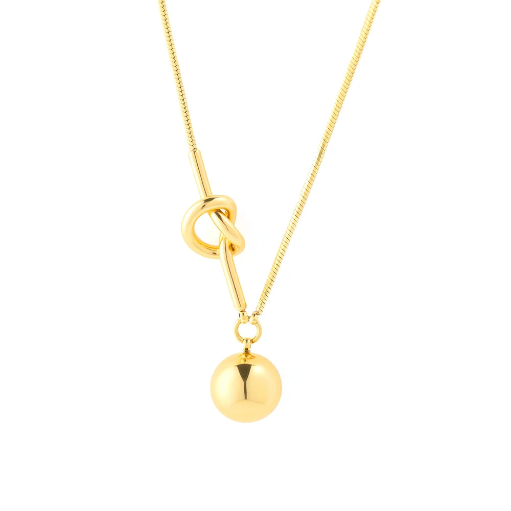 Colar Esfera Nodo Elegante