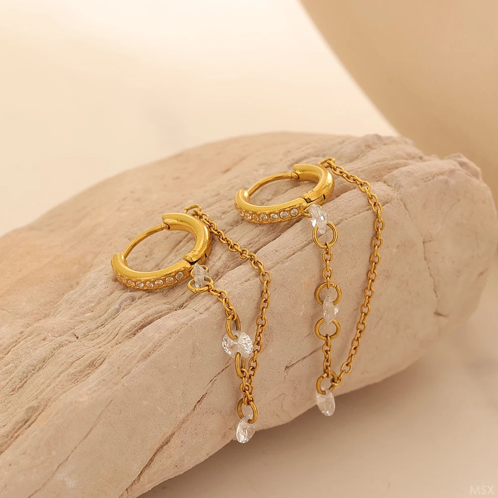Brinco Argola com Corrente